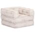 vidaXL Single Modular Pouffe Beige Fabric - Image 11