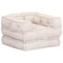 vidaXL Single Modular Pouffe Beige Fabric - Image 13
