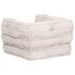 vidaXL Single Modular Pouffe Beige Fabric - Image 3