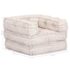 vidaXL Single Modular Pouffe Beige Fabric - Image 9