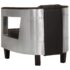 vidaXL Aviator Armchair Black Real Leather - Image 4
