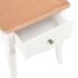 vidaXL Nightstand White and Brown 40x30x50 cm Solid Pine Wood - Image 8