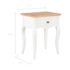 vidaXL Nightstand White and Brown 40x30x50 cm Solid Pine Wood - Image 9