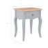 vidaXL Nightstand Grey and Brown 40x30x50 cm Solid Pine Wood - Image 9