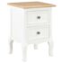 vidaXL Bedside Cabinet 2 pcs White 35x30x49 cm MDF - Image 2