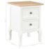 vidaXL Bedside Cabinet 2 pcs White 35x30x49 cm MDF - Image 10