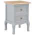 vidaXL Bedside Cabinets 2 pcs Grey 35x30x49 cm MDF - Image 2