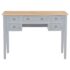 vidaXL Writing Desk Grey 109.5x45x77.5 cm Wood - Image 4