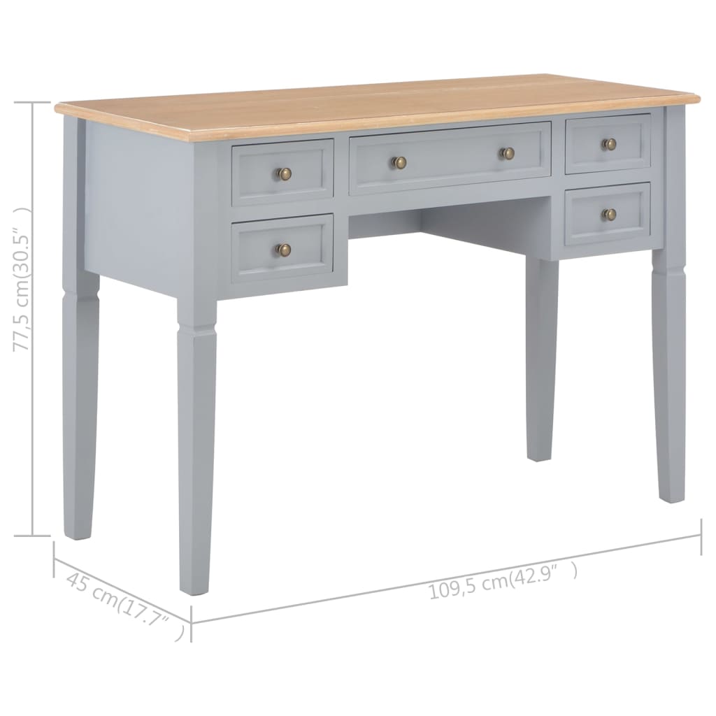 8719883559186_g_en_hd_7 vidaXL Writing Desk Grey 109.5x45x77.5 cm Wood - Image 9