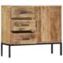 vidaXL Sideboard 88x30x71 cm Solid Mango Wood - Image 6