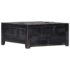 vidaXL Coffee Table Black 65x65x30 cm Solid Mango Wood - Image 11