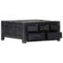 vidaXL Coffee Table Black 65x65x30 cm Solid Mango Wood - Image 3