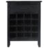 vidaXL Wine Rack Black 56x35x75 cm Solid Mango Wood - Image 2