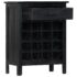 vidaXL Wine Rack Black 56x35x75 cm Solid Mango Wood - Image 4