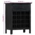 vidaXL Wine Rack Black 56x35x75 cm Solid Mango Wood - Image 9