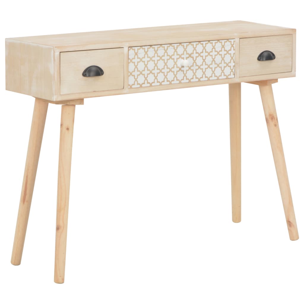 8719883561660_a_en_hd_1 vidaXL Console Table with 3 Drawers 100x30x73 cm Solid Pinewood - Image 1