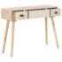 vidaXL Console Table with 3 Drawers 100x30x73 cm Solid Pinewood - Image 2