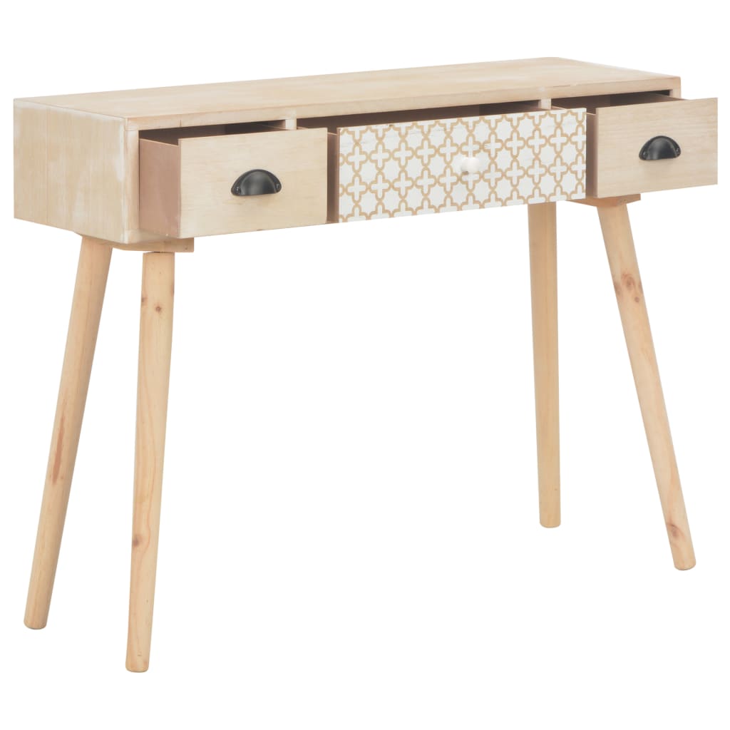 8719883561660_g_en_hd_1 vidaXL Console Table with 3 Drawers 100x30x73 cm Solid Pinewood - Image 2