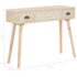 vidaXL Console Table with 3 Drawers 100x30x73 cm Solid Pinewood - Image 9