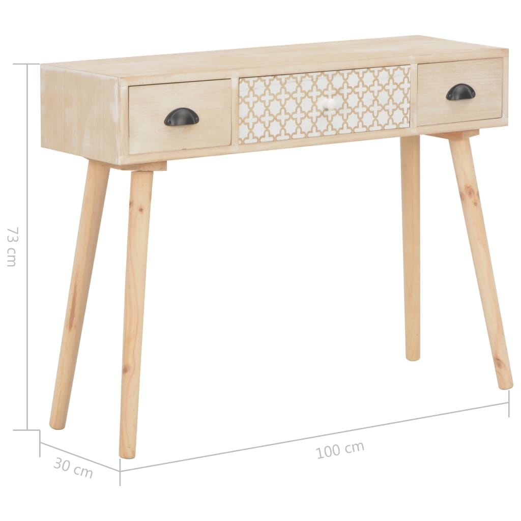 8719883561660_g_en_hd_7 vidaXL Console Table with 3 Drawers 100x30x73 cm Solid Pinewood - Image 9