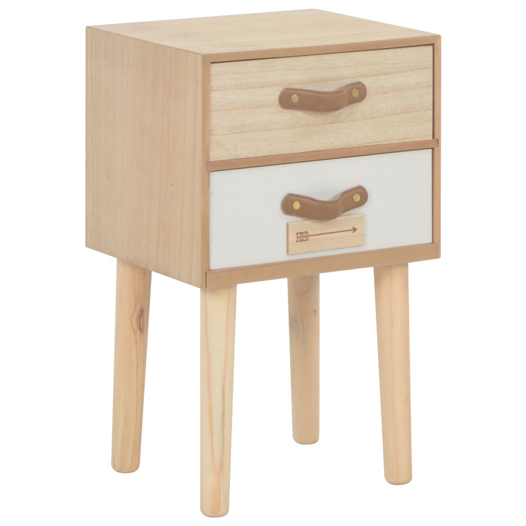 8719883561684_a_en_hd_1 vidaXL Bedside Cabinet with 2 Drawers 30x25x49.5 cm Solid Pinewood - Image 1