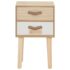vidaXL Bedside Cabinet with 2 Drawers 30x25x49.5 cm Solid Pinewood - Image 3