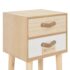 vidaXL Bedside Cabinet with 2 Drawers 30x25x49.5 cm Solid Pinewood - Image 6