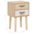 vidaXL Bedside Cabinet with 2 Drawers 30x25x49.5 cm Solid Pinewood - Image 8