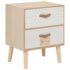 vidaXL Bedside Cabinet with 2 Drawers 40x30x49.5 cm Solid Pinewood