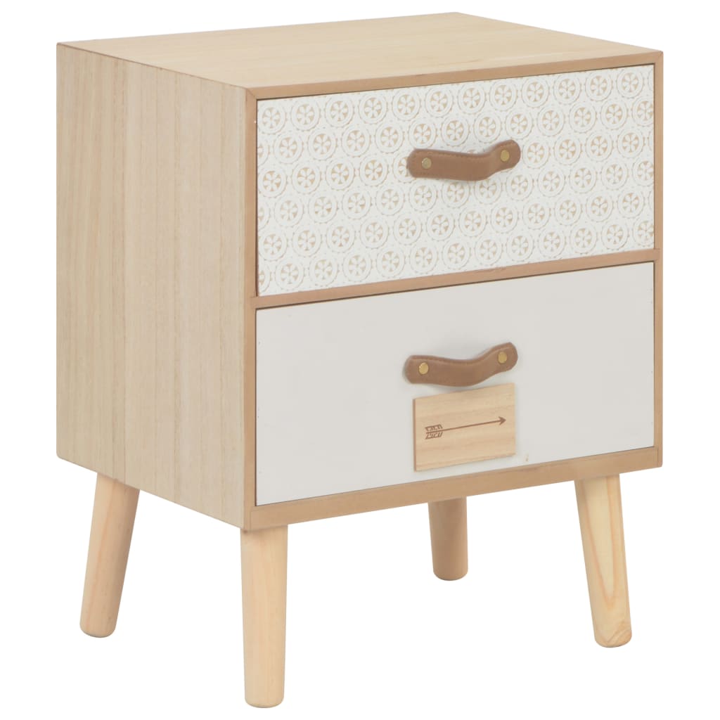 8719883561691_a_en_hd_1 vidaXL Bedside Cabinet with 2 Drawers 40x30x49.5 cm Solid Pinewood - Image 1