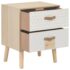 vidaXL Bedside Cabinet with 2 Drawers 40x30x49.5 cm Solid Pinewood - Image 2