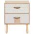 vidaXL Bedside Cabinet with 2 Drawers 40x30x49.5 cm Solid Pinewood - Image 3
