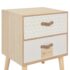 vidaXL Bedside Cabinet with 2 Drawers 40x30x49.5 cm Solid Pinewood - Image 6