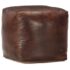 vidaXL Pouffe Dark Brown 40x40x40 cm Genuine Goat Leather