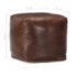 vidaXL Pouffe Dark Brown 40x40x40 cm Genuine Goat Leather - Image 4