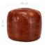 vidaXL Pouffe Tan 40x35 cm Genuine Goat Leather - Image 4