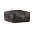 vidaXL Pouffe Black 60x60x30 cm Genuine Goat Leather - Image 4