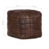 vidaXL Pouffe Dark Brown 40x40x40 cm Genuine Goat Leather - Image 4