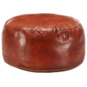 vidaXL Pouffe Tan 60x30 cm Genuine Goat Leather