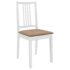 vidaXL Dining Chairs with Cushions 4 pcs White Solid Wood - Image 2