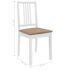 vidaXL Dining Chairs with Cushions 4 pcs White Solid Wood - Image 7