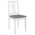 vidaXL Dining Chairs with Cushions 2 pcs White Solid Wood - Image 2