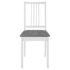 vidaXL Dining Chairs with Cushions 4 pcs White Solid Wood - Image 3