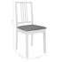 vidaXL Dining Chairs with Cushions 4 pcs White Solid Wood - Image 7