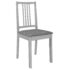 vidaXL Dining Chairs with Cushions 4 pcs Grey Solid Wood - Image 2