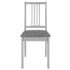 vidaXL Dining Chairs with Cushions 4 pcs Grey Solid Wood - Image 3
