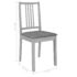 vidaXL Dining Chairs with Cushions 4 pcs Grey Solid Wood - Image 7