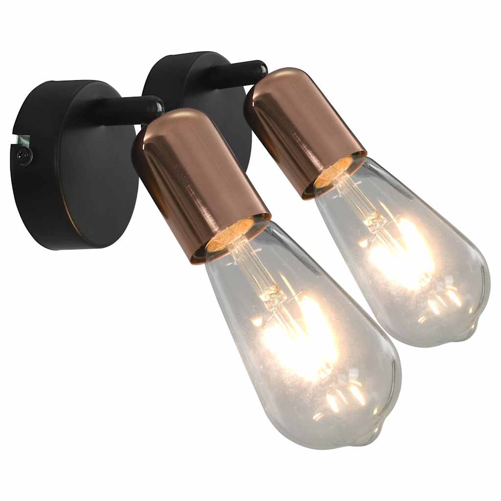 8719883562933_a_en_hd_1 vidaXL Spot Lights 2 pcs with Filament Bulbs 2 W Black and Copper E27 - Image 1