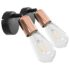 vidaXL Spot Lights 2 pcs with Filament Bulbs 2 W Black and Copper E27 - Image 2