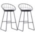 vidaXL Bar Chairs 2 pcs Black Faux Leather